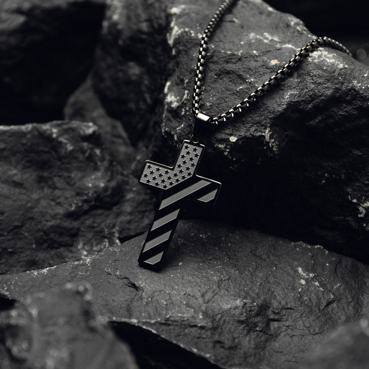 American Flag Cross Necklace