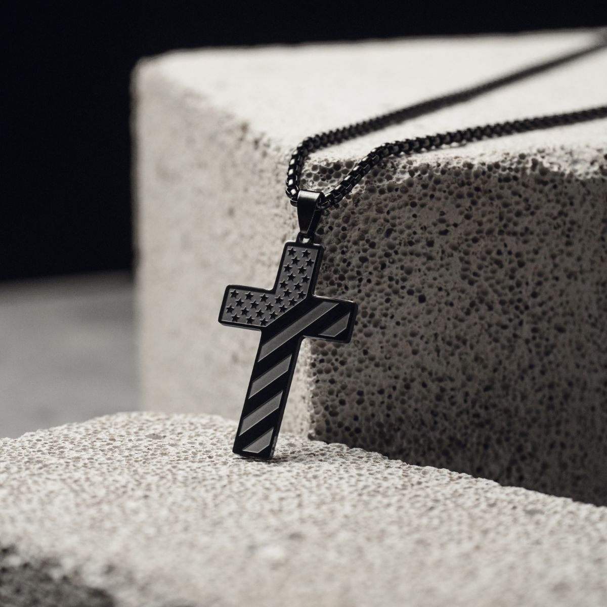 American Flag Cross Necklace
