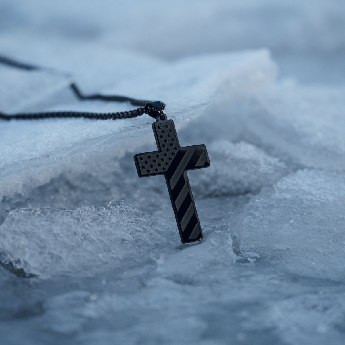 American Flag Cross Necklace