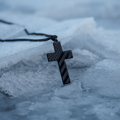 American Flag Cross Necklace